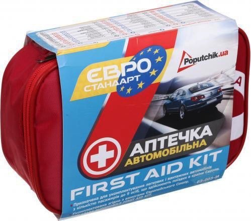 Аптечка першої медичної допомоги Poputchik Євростандарт First Aid Kit 02-005-М