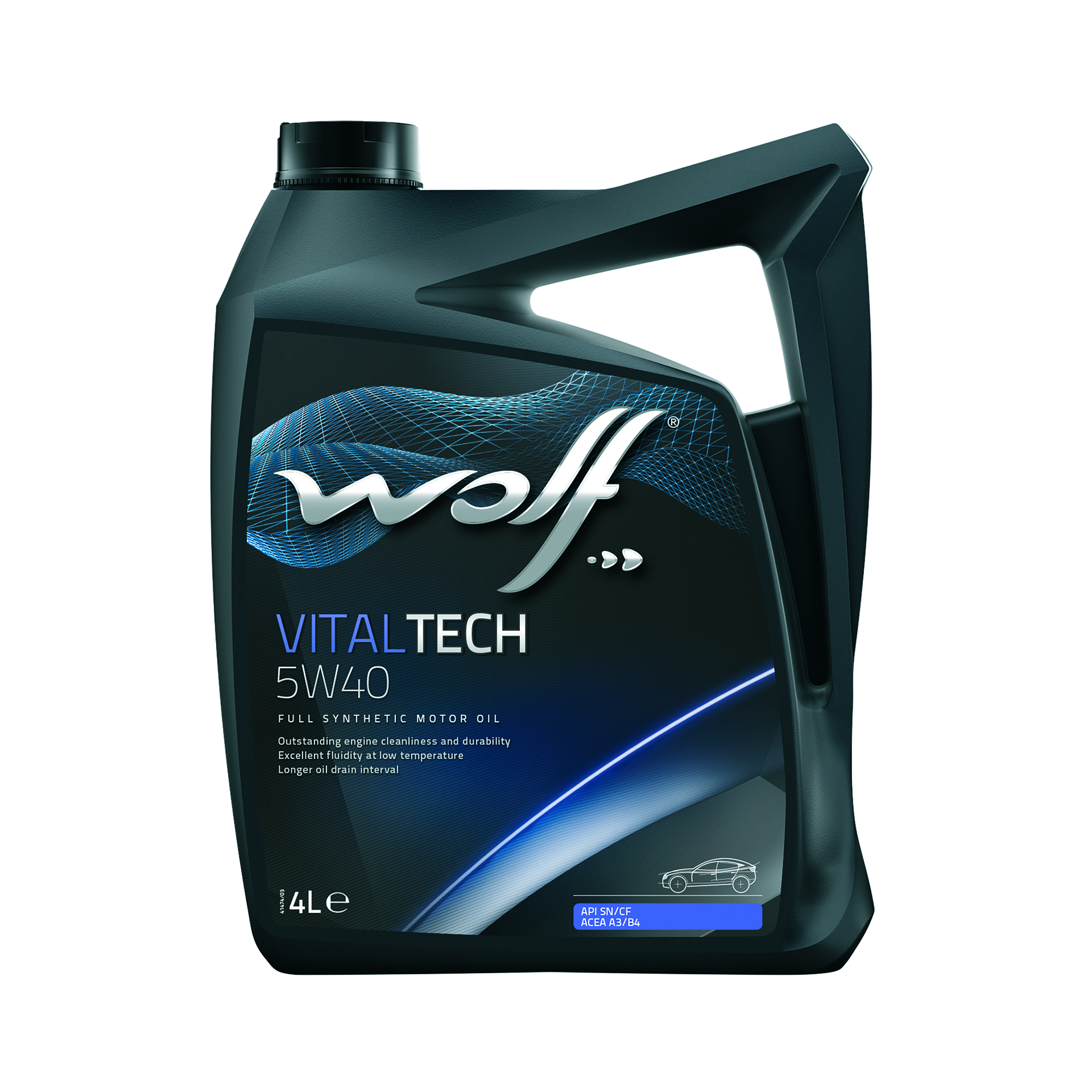 Моторна олива Wolf VitalTech 5W-40 4л