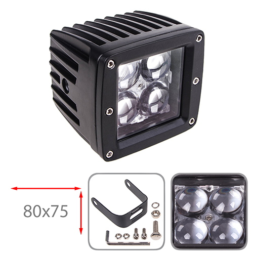 Додаткова cвітлодіодна LED фара/прожектор Vitol LML-K1212-4D Sport 4 LED 3W