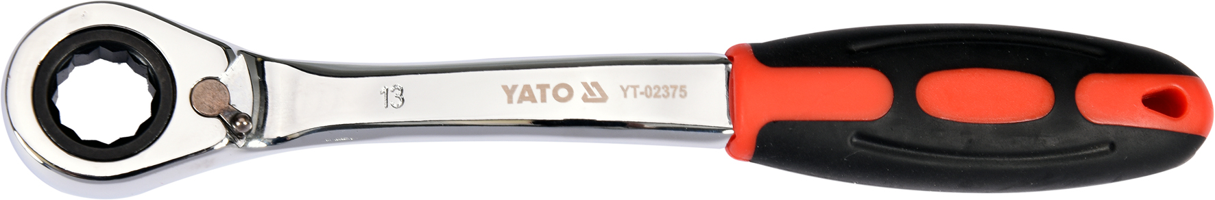 Ключ накидний вигнутий з тріщаткою YATO 13мм HRC 42-48 Cr-V