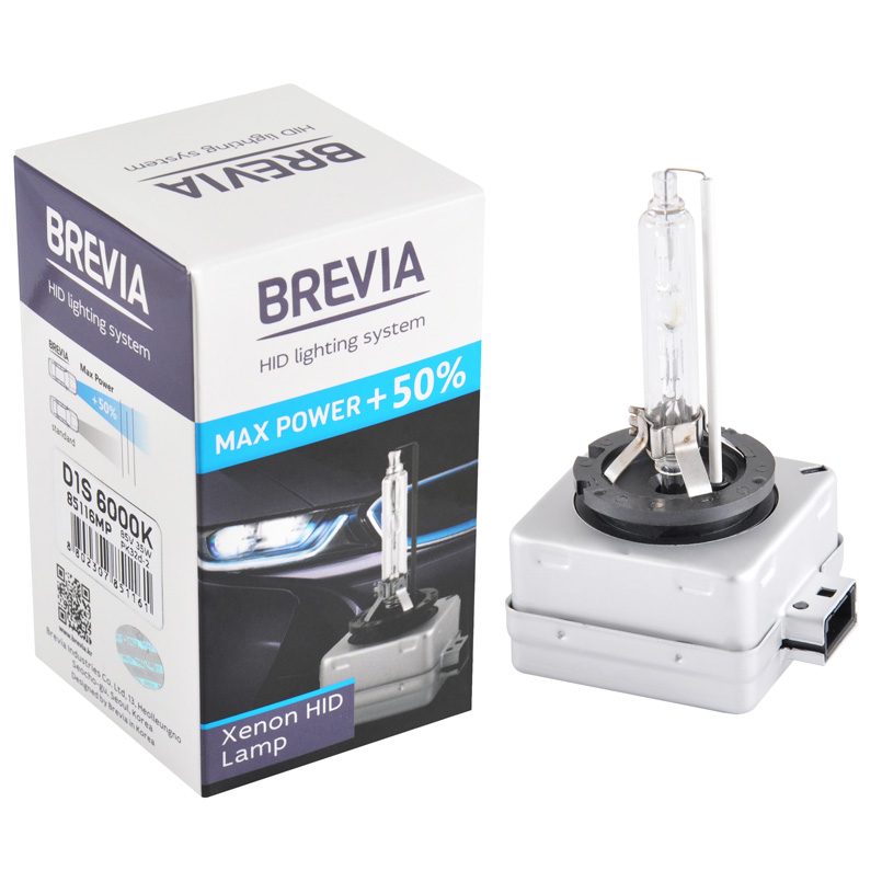 Ксенонова лампа Brevia Max Power +50% D1S 6000K 35W 85116MP (1 шт.)