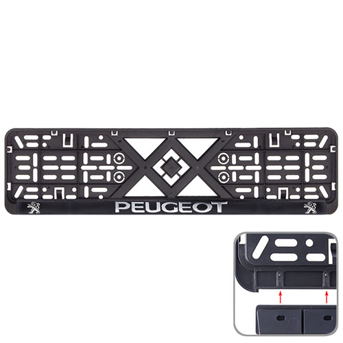 Рамка номерного знаку Vitol об`ємні букви Peugeot