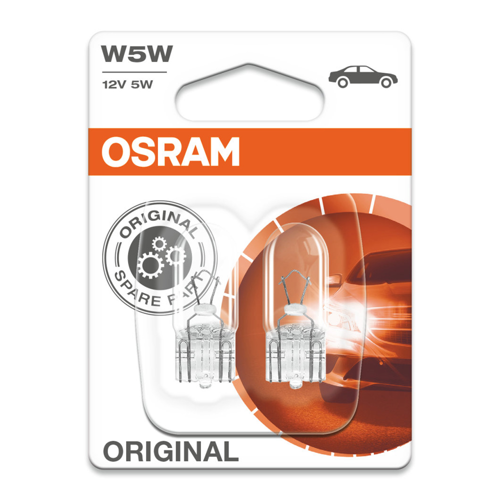 Лампа розжарювання Osram W5W 12В 2825-BLI2