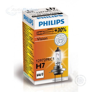 Галогенна автолампа Philips H7 55W 12В PX26d Premium 30% 12972PRC1