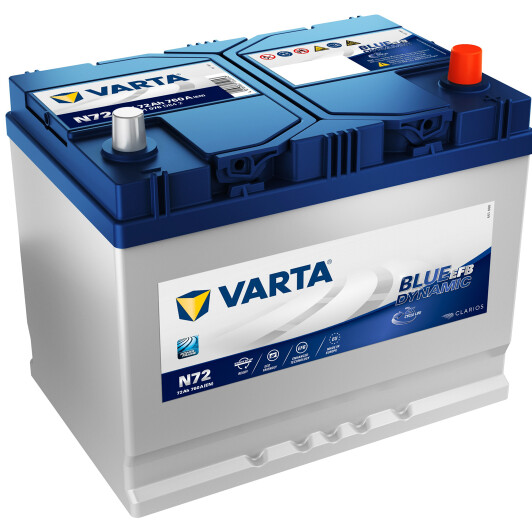 Акумулятор Varta 72 Ah/12V Blue Dynamic EFB N72 (0)