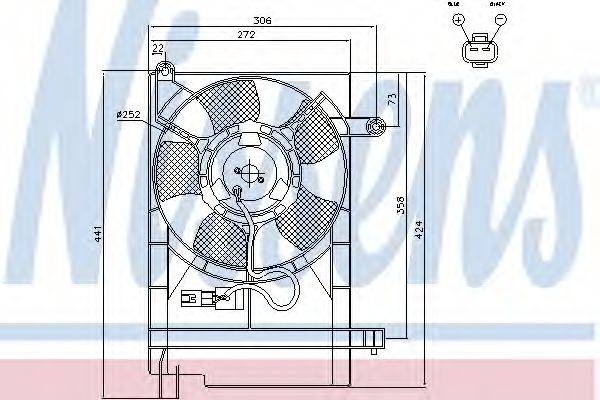 Вентилятор, охлаждение двигателя NISSENS 85062