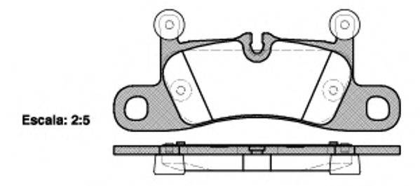 Комплект тормозных колодок, дисковый тормоз REMSA 1379.10