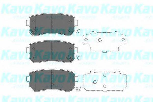 Комплект тормозных колодок, дисковый тормоз KAVO PARTS KBP-4007