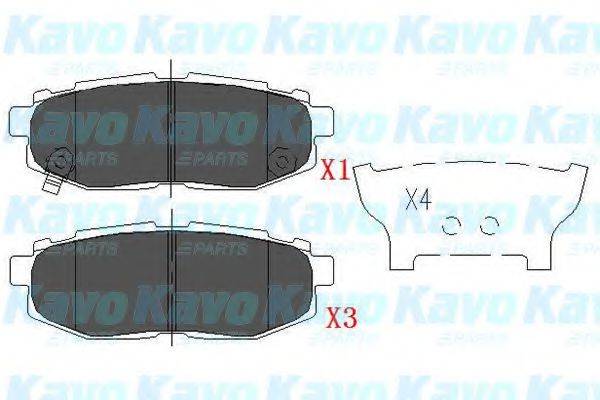 Комплект тормозных колодок, дисковый тормоз KAVO PARTS KBP-8022