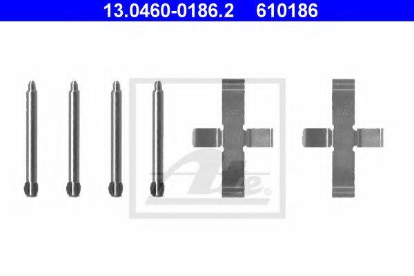 Комплектующие, колодки дискового тормоза ATE 13.0460-0186.2
