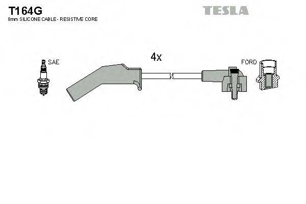 Комплект проводов зажигания TESLA T164G