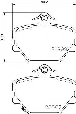 Комплект тормозных колодок, дисковый тормоз TEXTAR 2199901