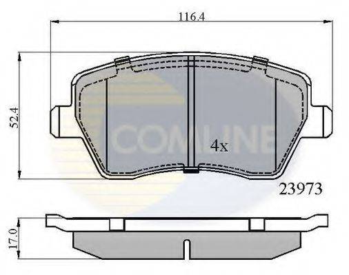 Комплект тормозных колодок, дисковый тормоз COMLINE CBP0984