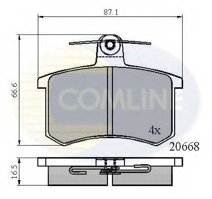 Комплект тормозных колодок, дисковый тормоз COMLINE CBP0558