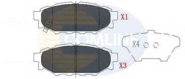 Комплект тормозных колодок, дисковый тормоз COMLINE CBP36052