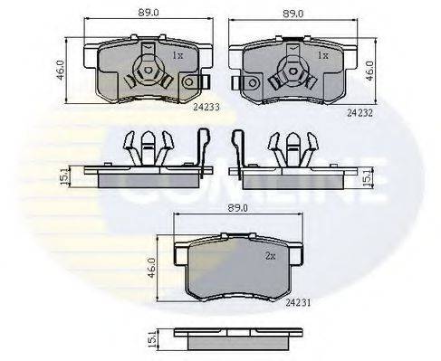 Комплект тормозных колодок, дисковый тормоз COMLINE CBP31736