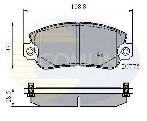 Комплект тормозных колодок, дисковый тормоз COMLINE CBP4129