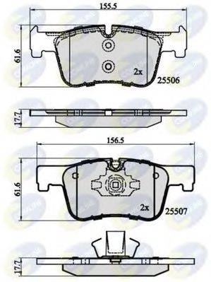 Комплект тормозных колодок, дисковый тормоз COMLINE CBP02130
