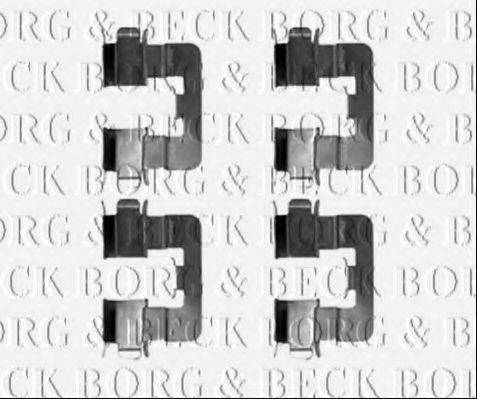Комплектующие, колодки дискового тормоза BORG & BECK BBK1294