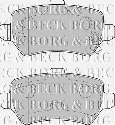 Комплект тормозных колодок, дисковый тормоз BORG & BECK BBP1777