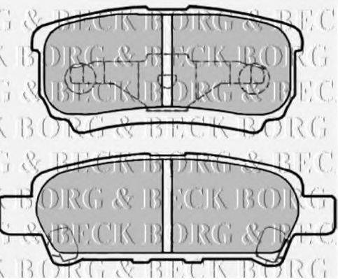 Комплект тормозных колодок, дисковый тормоз BORG & BECK BBP2003