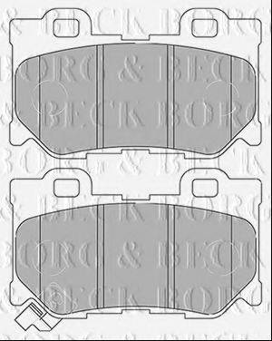 Комплект тормозных колодок, дисковый тормоз BORG & BECK BBP2434