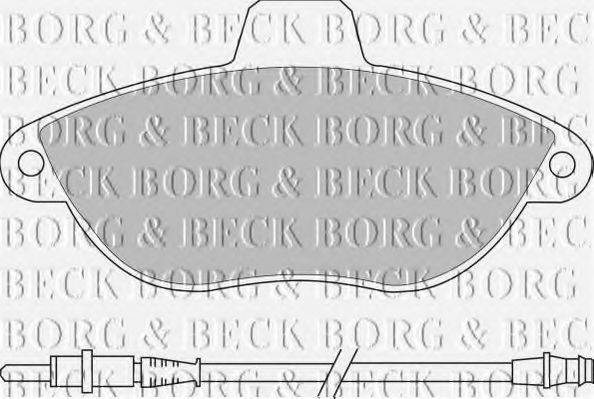 Комплект тормозных колодок, дисковый тормоз BORG & BECK BBP1461