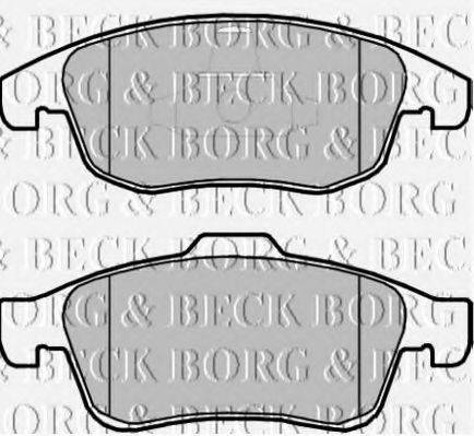 Комплект тормозных колодок, дисковый тормоз BORG & BECK BBP2069