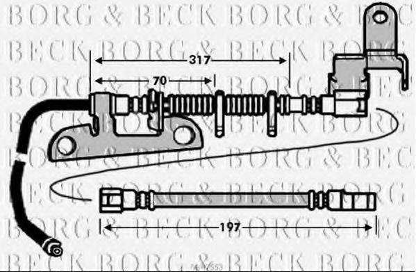 Тормозной шланг BORG & BECK BBH7553