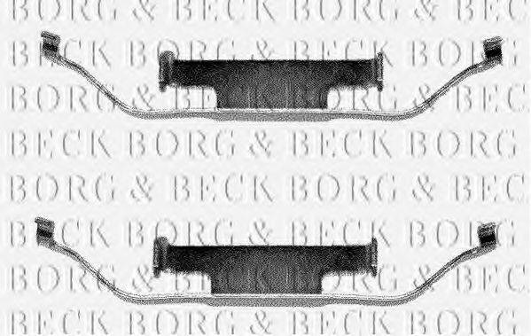 Комплектующие, колодки дискового тормоза BORG & BECK BBK1012