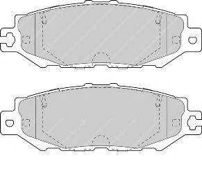 Комплект тормозных колодок, дисковый тормоз FERODO FDB1684