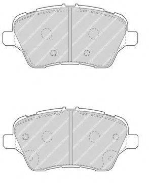 Комплект тормозных колодок, дисковый тормоз FERODO FDB4612