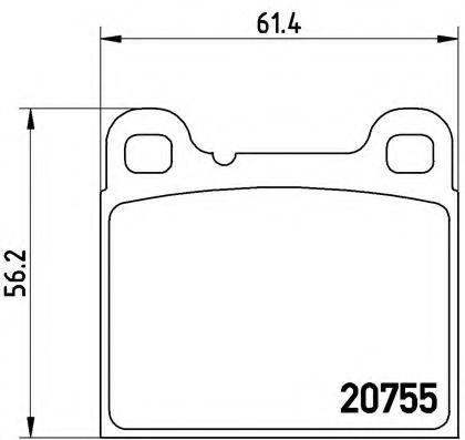 Комплект тормозных колодок, дисковый тормоз BREMBO P 86 002
