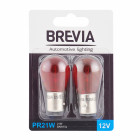 Лампа розжарювання Brevia PR21 12В 21W BAW15s 2шт. червоні