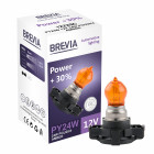 Галогенна автолампа Brevia PY24W 12В - 24В PGU20/4 Amber Power +30% CP