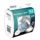 Галогенна автолампа Brevia H3 12В 55W PK22s Max Power +100% S
